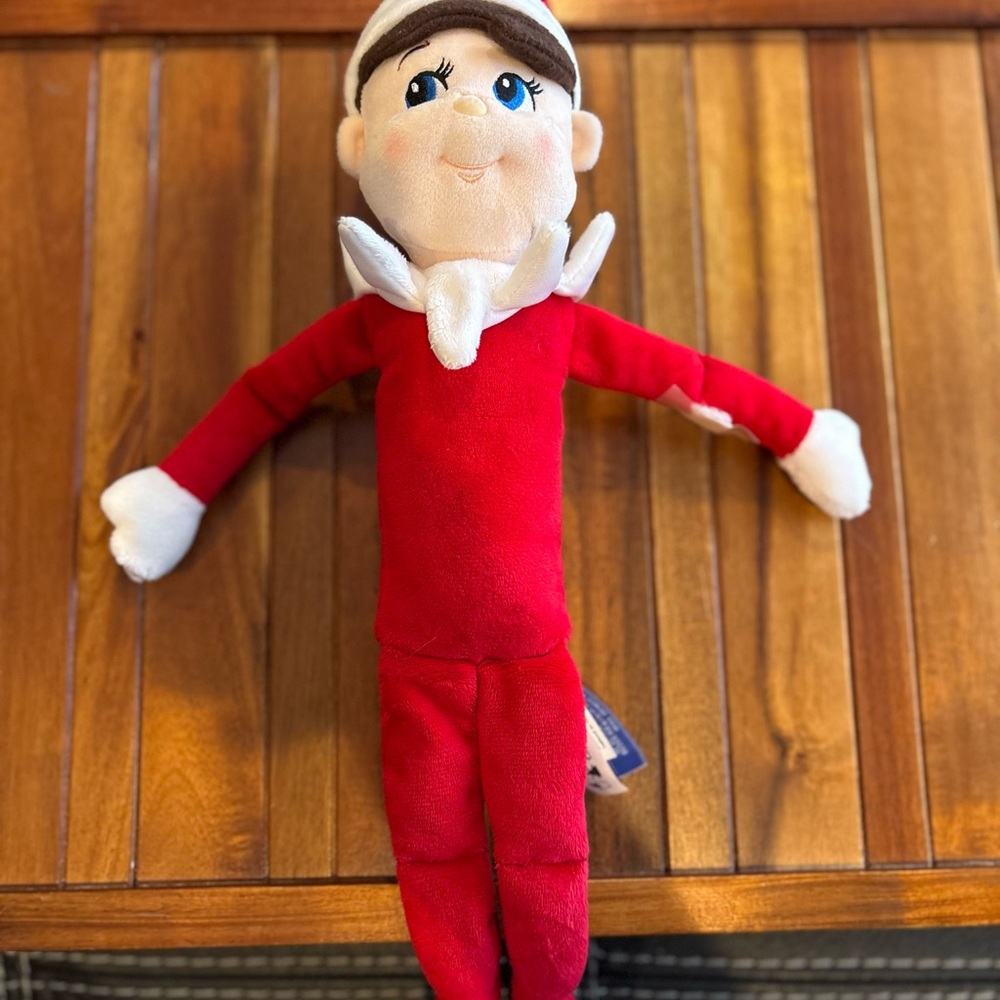Elf On The Shelf Plushie Pals Christmas Holiday Red White Fleece Stuffed Toy